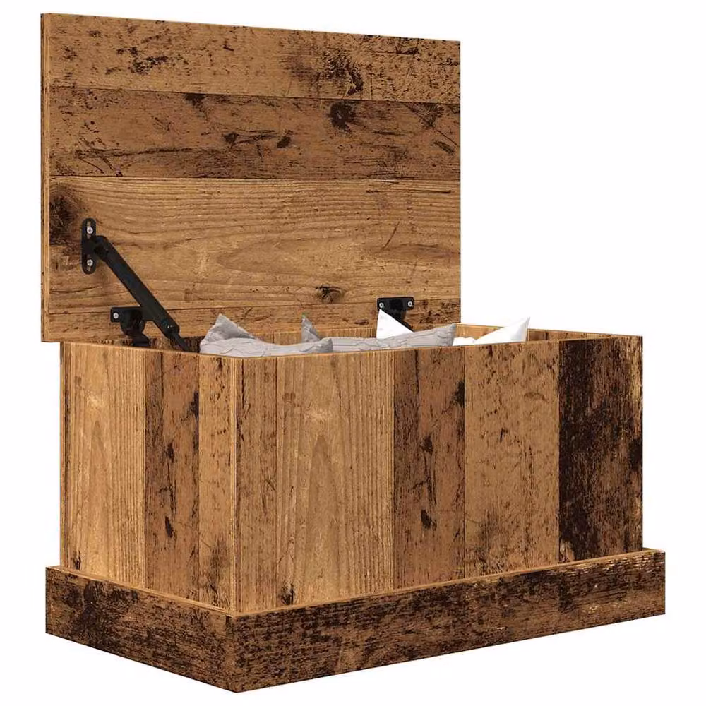 Berkfield Home Old Wood Storage Box in Brown, W/D/H: 30 x 50 x 28 cm – 3