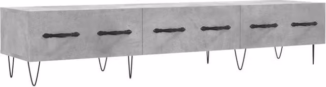 Berkfield Home Industrial TV Cabinet in Concrete Grey, W/D/H: 150 x 36 x 30 cm