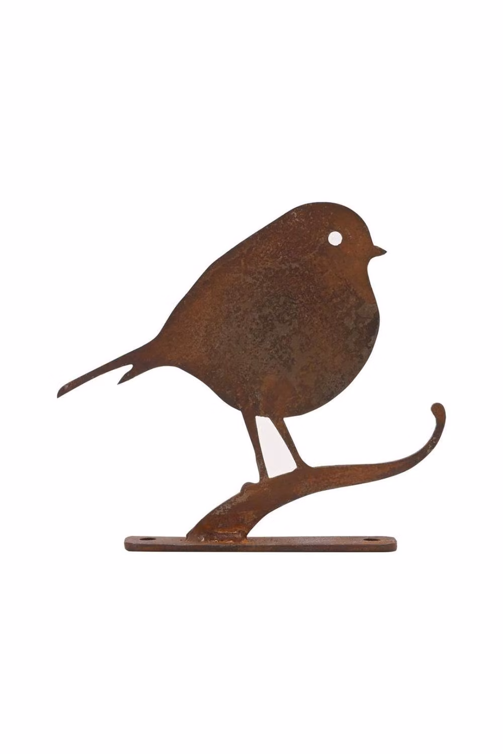 KDMD Nature Silhouette Robin On Branch Metal Wall Decoration in Brown – 3
