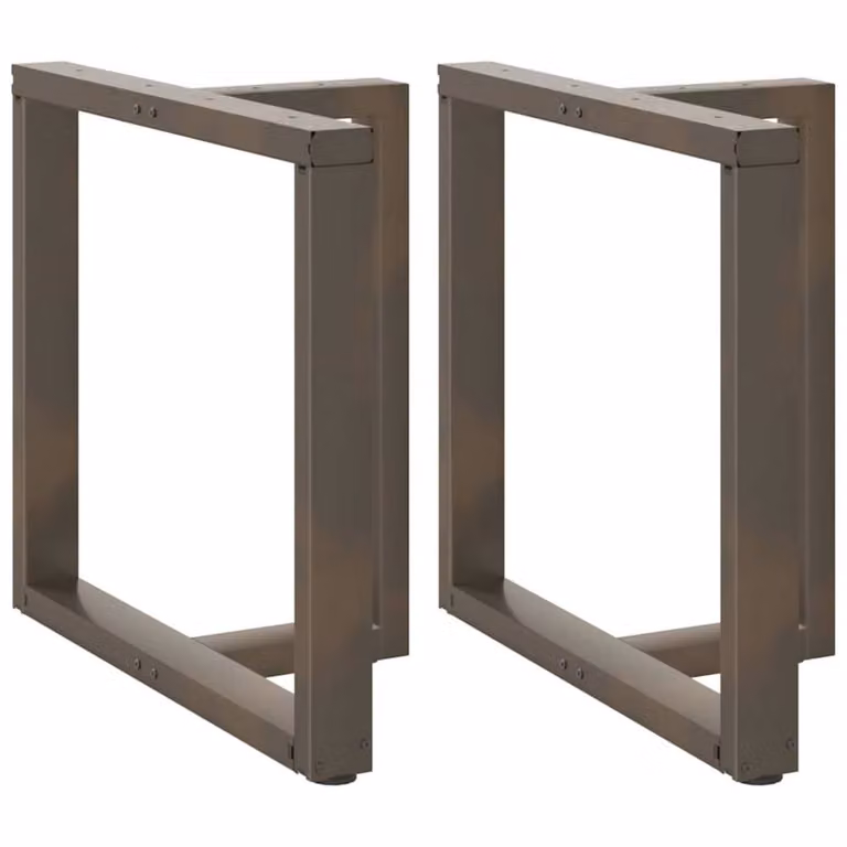 Berkfield Home T-Shaped Dining Table Legs, 2 Pieces, Dark Grey Steel, W: 80 cm, D: 35 cm, H: 72-73 cm