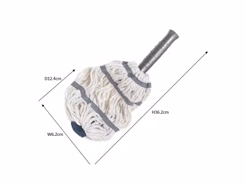 Addis Twist Mop in White and Metallic Silver with Wringer and Refillable Cotton Head – 3