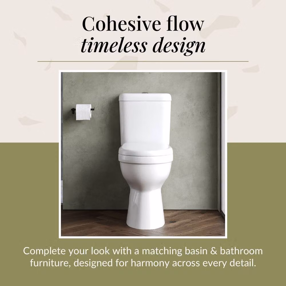DocM Balterley Close-Coupled Comfort Height Toilet Pan, Cistern and Soft Close Seat, White – 5