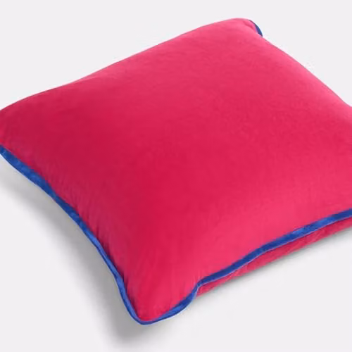 OHS Matte Velvet Piped Edge Cushion Covers Set of 2, Pink and Blue, W/D/H: 45 x 45 x 45 cm – 3