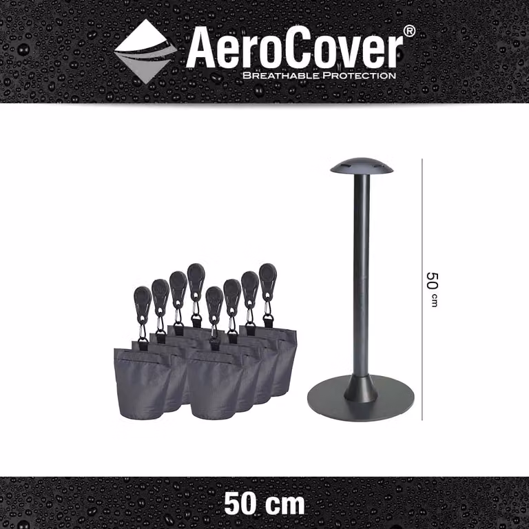 Ruma AeroCover Garden Furniture Cover with Sandbags and Support Pole in Dark Grey