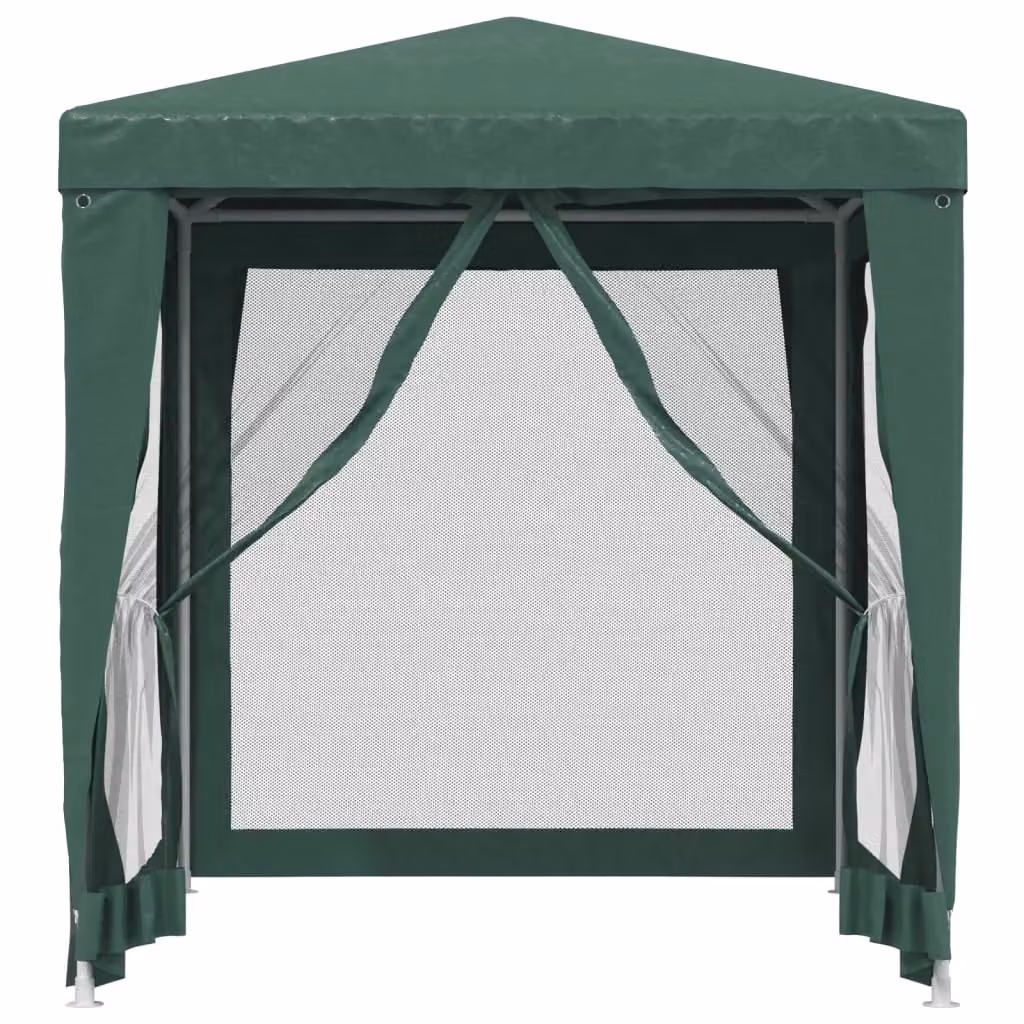 Berkfield Home Green Party Tent with 4 Mesh Sidewalls, W/D: 2 x 2 m – 3