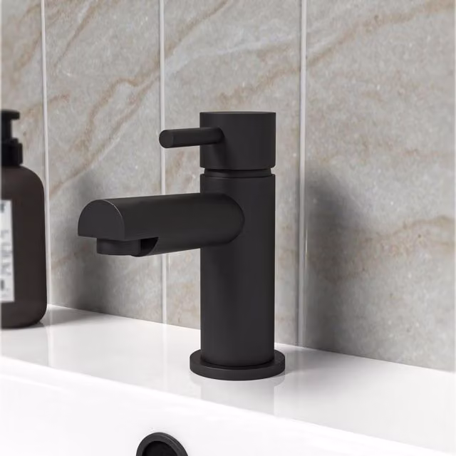 Nes Home Matt Black Single Lever Bathroom Basin Mono Mixer Tap – 2