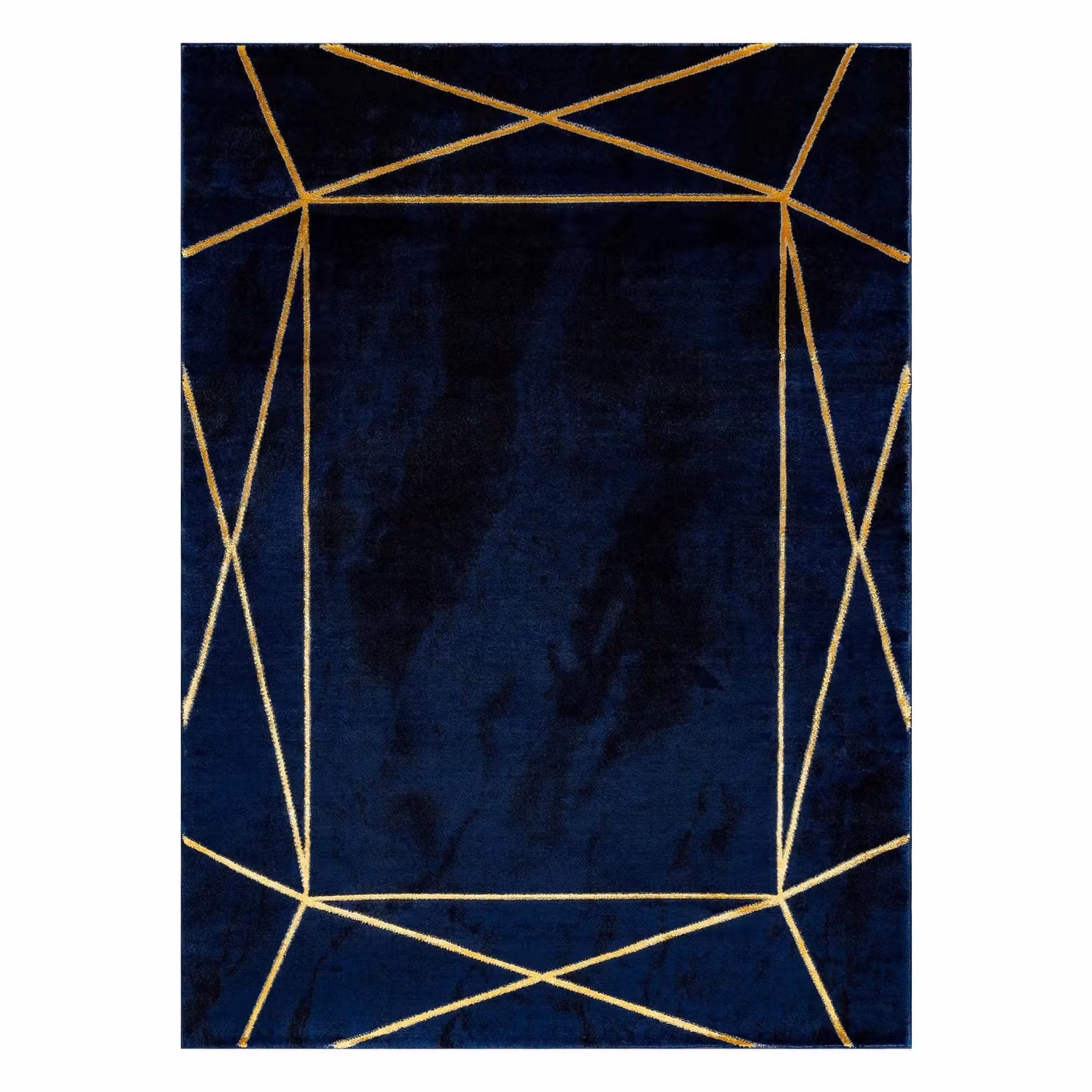 RugsX Emerald Blue Geometric Rectangular Rug, W: 140 cm, D: 190 cm – 4