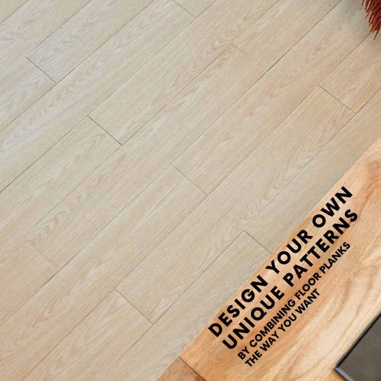 Novecrafto Self Adhesive Wood Look Vinyl Floor Planks, 7 Pack, Light Sand