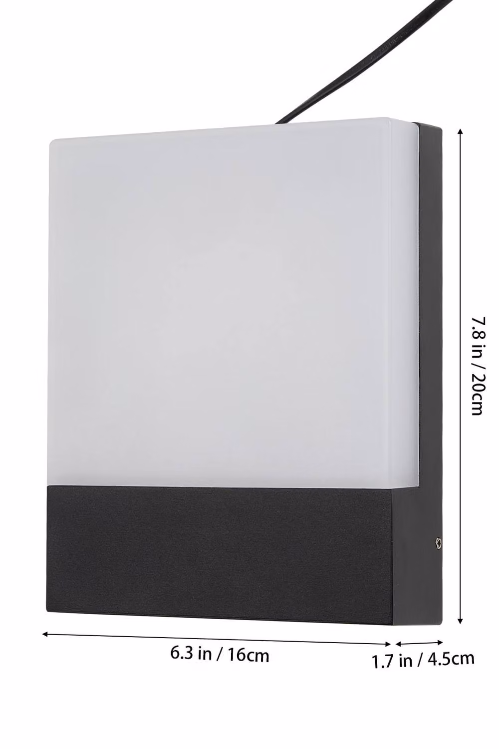 Living and Home Black Waterproof LED Outdoor Wall Light – 3