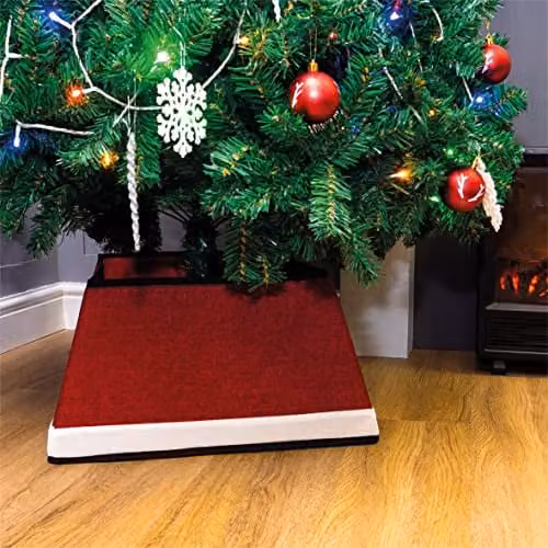 Netagon Father Christmas Style Tree Skirt in Red – 2