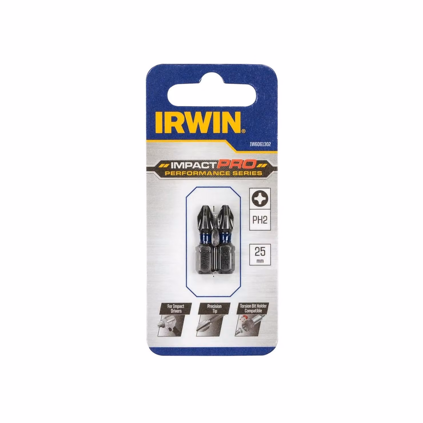 IRWIN Impact Pro Performance Phillips Screwdriver Bits, Black and Multicolour – 3