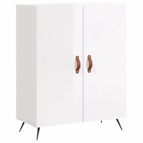 vidaXL Glossy White Sideboard in Engineered Wood W/D/H: 69.5 x 34 x 90 cm