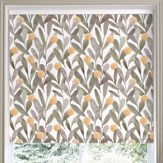 Voyage Maison Enso Made to Measure Blackout Roller Blind in Amber Yellow