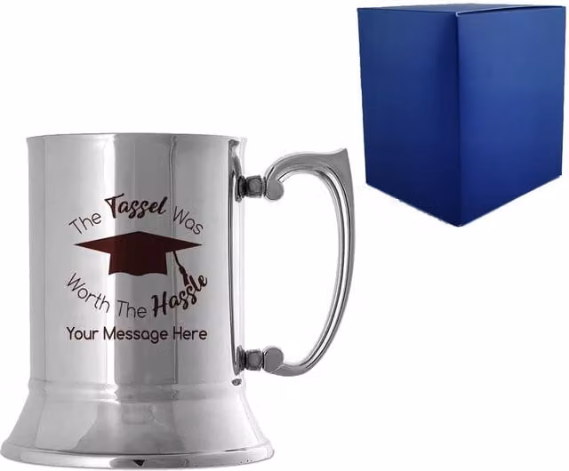 Uniqueful Personalised Tassel was worth the Hassle Stainless Steel Tankard in Silver