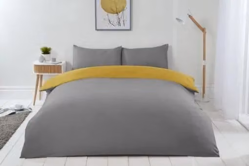 New Edge Blinds Brights Reversible Yellow Duvet, Double