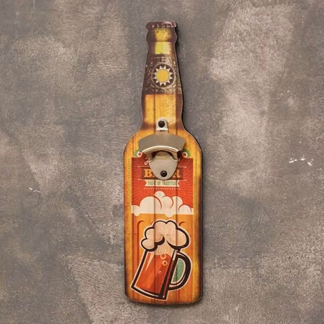Quipulse Vintage Wall-mounted Decorative Bottle Opener in Yellow – 1