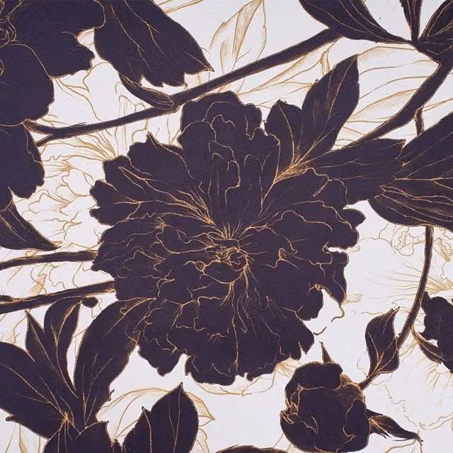 Lifeideas Self Adhesive Floral Wallpaper in Multicolour and Black