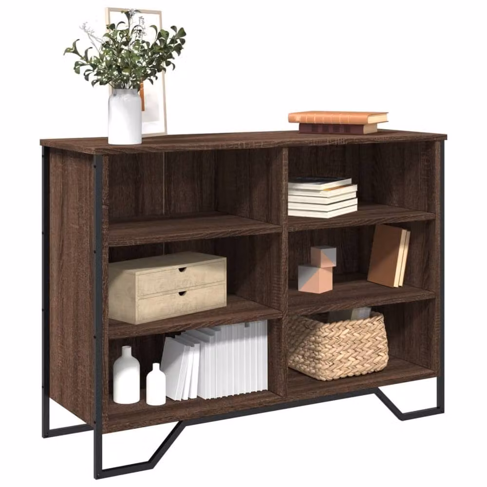 Berkfield Home Industrial Sideboard in Brown Oak, W/D/H: 101 x 35.5 x 74.5 cm – 2