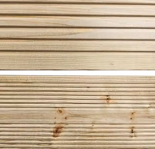 Snowdon Timber Dual Sided Treated Decking Board, Brown, W/D/H: 120mm x 2.5m x 12mm – 2