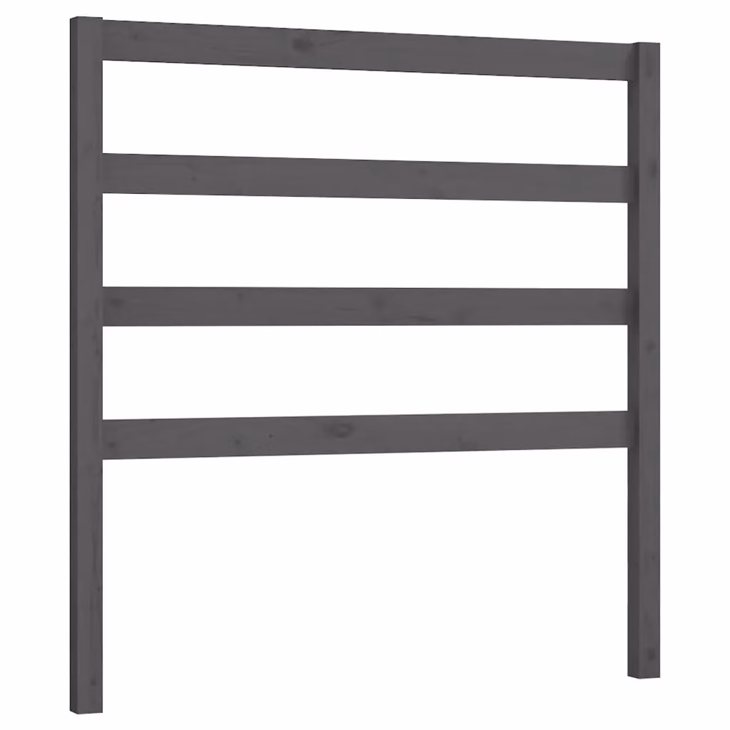 Berkfield Home Grey Rustic Solid Pine Wood Bed Headboard W/D/H: 95 x 4 x 100 cm – 2