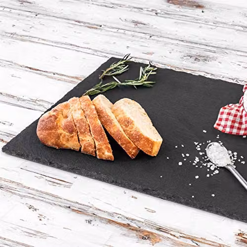 Argon Tableware Solid Slate Serving Platter in Black or Grey, W: 40 cm x D: 30 cm – 3