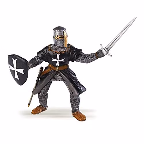 Papo Realistic Hospitaller Knight with Sword Figure, Multicolour, Fantasy & Medieval Collection