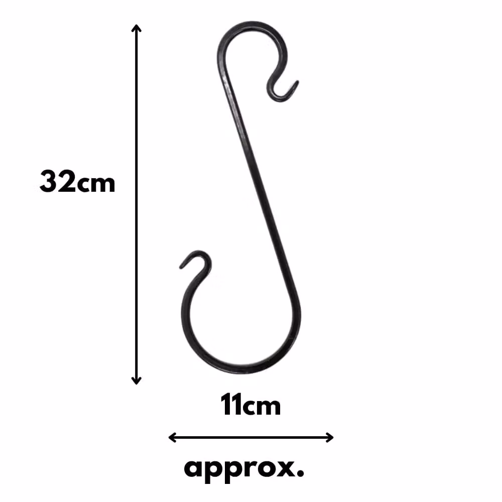 Marco Paul Classic Metal Garden Tree Hanging Hook in Black, H: 30.48 cm, W: 11.0 cm – 3