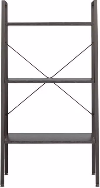 Berkfield Home Practical 3-Tier Standing Shelf, Black, W/D/H: 56 x 35 x 108 cm