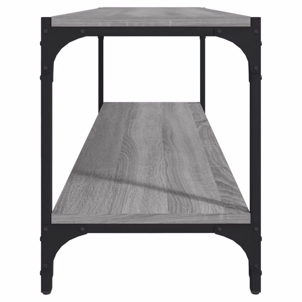 Berkfield Home Grey Sonoma TV Cabinet in Engineered Wood and Steel, W/D/H: 100 x 33 x 41 cm – 4