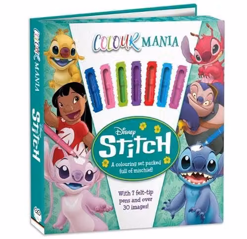 Disney Colourmania Stitch Multicolour Drawing and Colouring Set