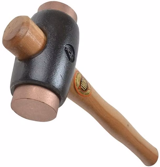 Thor Copper Soft Hammer with Wood Handle in Bronze and Multicolour