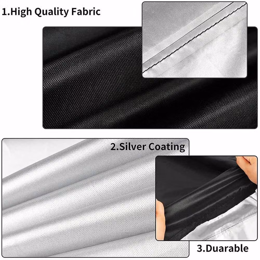 FLAVORA Heavy Duty Waterproof Black Gas Grill BBQ Cover W/D/H: 100 x 100 x 100 cm – 4