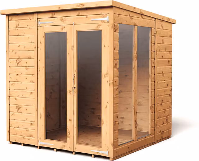 Empire Sheds Empire Pent Summerhouse in Brown with Shiplap Tongue and Groove Panels, W: 183.0 cm, D: 206.0 cm, H: 183.0 cm – 3