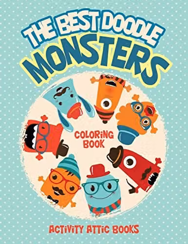 The Best Doodle Monsters Colouring Book by Activity Attic Books, Multicolour Paper Edition