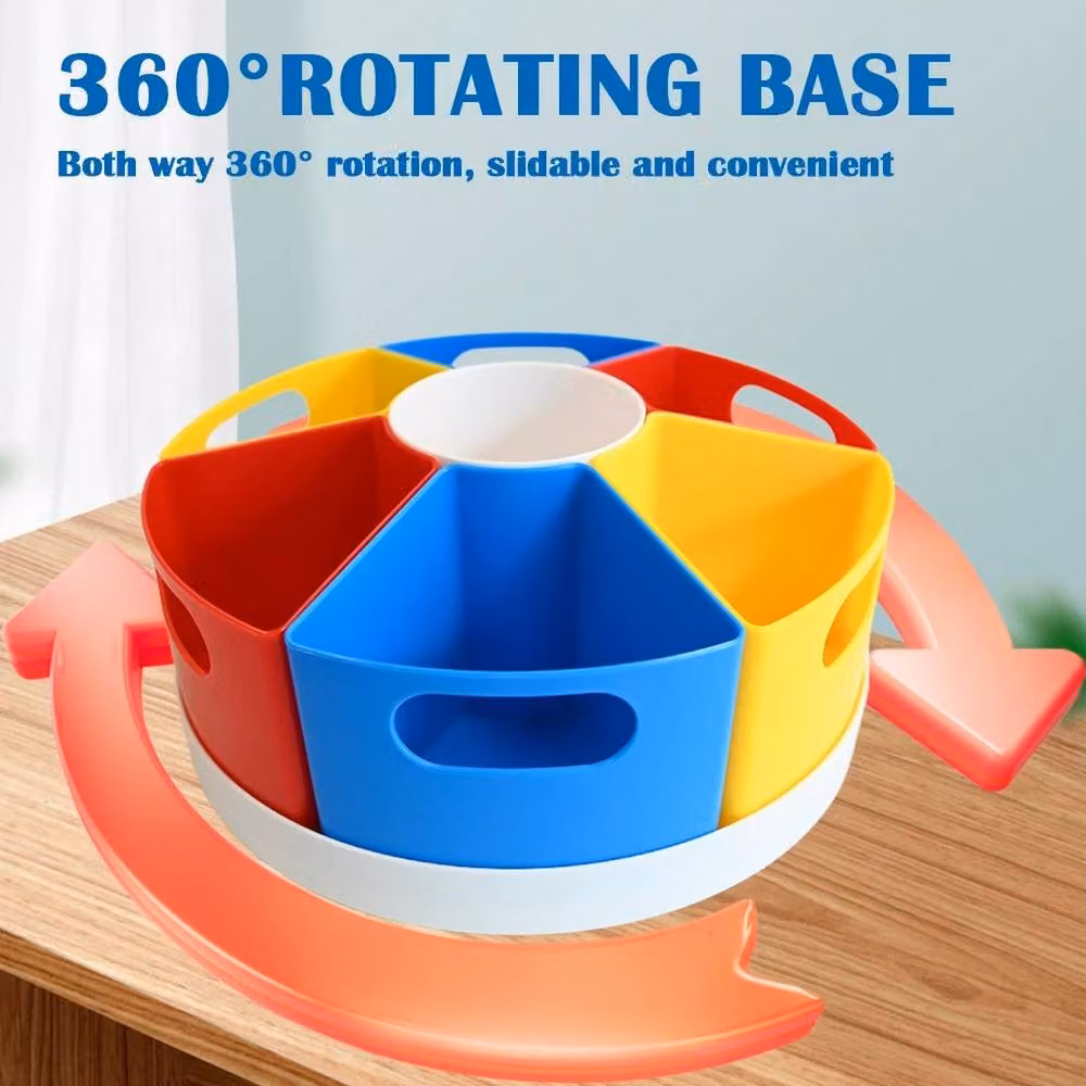NESTLUNE Multicolour 360 Degree Rotating Plastic Pen Holder – 5