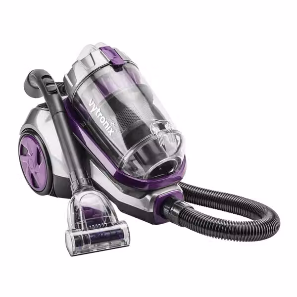Vytronix Bagless Cylinder Pet Vacuum Cleaner with HEPA Filter and Turbo Brush, Purple, 3L – 2