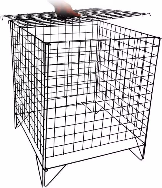 Nordara Black Mesh Wire Square Dump Bin Basket for Retail Merchandising and Storage, Width: 62 cm – 1