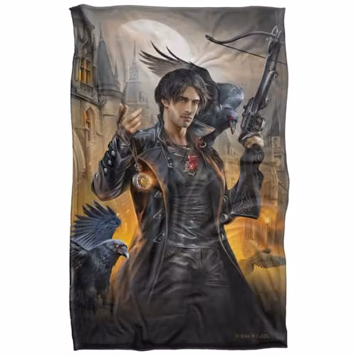 JQ Licensing En Night Hunter Ravens Silky Touch Super Soft Fleece Throw Blanket, Multicolour, W: 91 cm, D: 147 cm