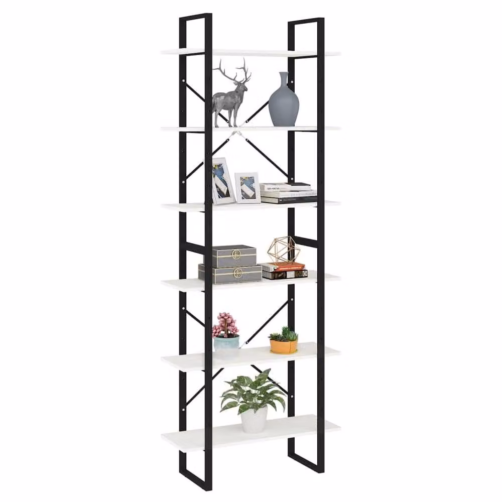 Berkfield Home High Cabinet in White Solid Pine Wood, W/D/H: 80 x 30 x 210 cm – 3