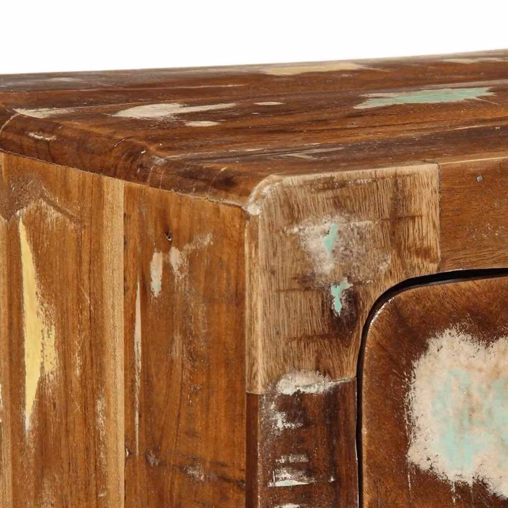 Berkfield Home Wall-mounted Rustic Solid Wood TV Cabinet in Brown, W/D/H: 100 x 32 x 25 cm – 2