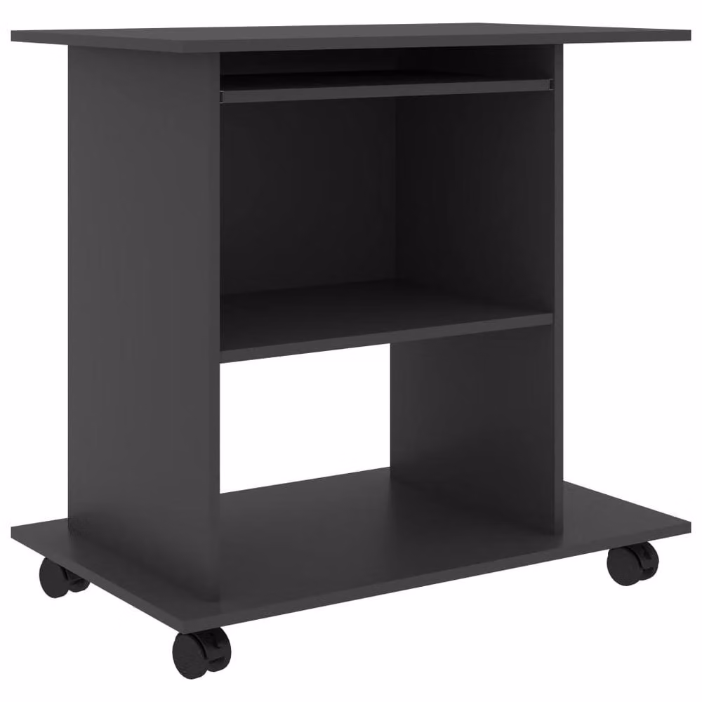 Berkfield Home Modern Computer Desk in Grey, W/D/H: 80 x 50 x 75 cm – 2