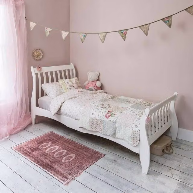 Nöa and Nani Astrid Single Bed Sleigh Frame in White