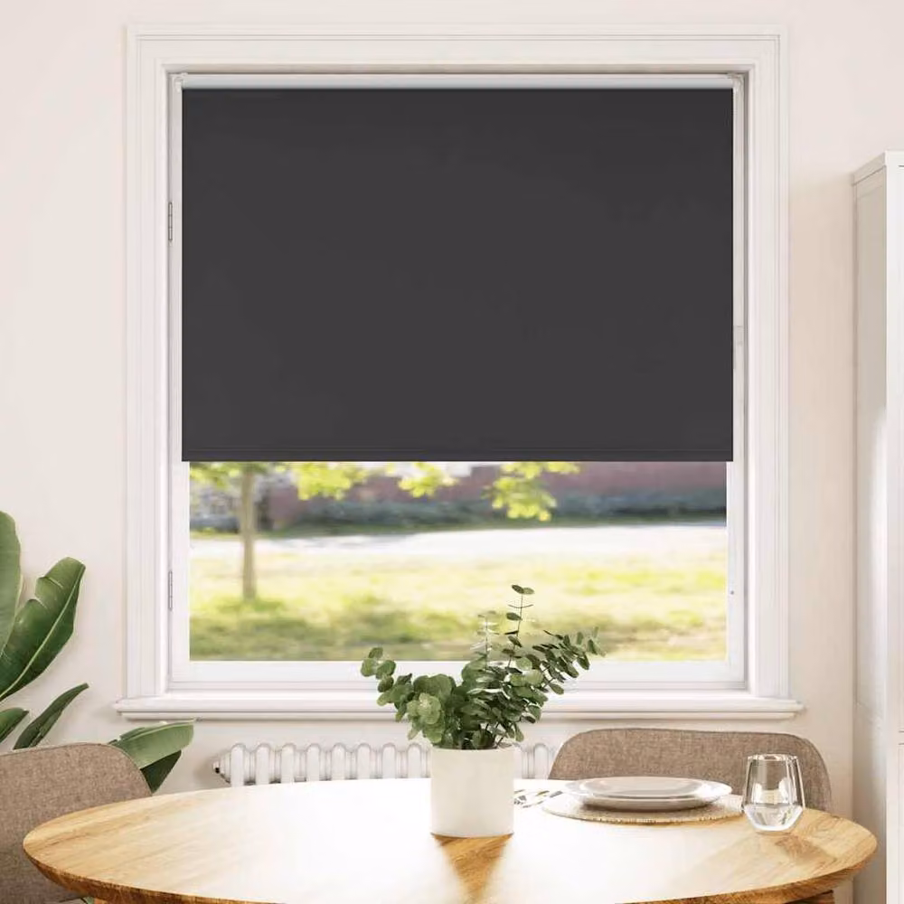 Berkfield Home Blackout Roller Blind, Black, W: 115 cm, H: 150 cm – 2