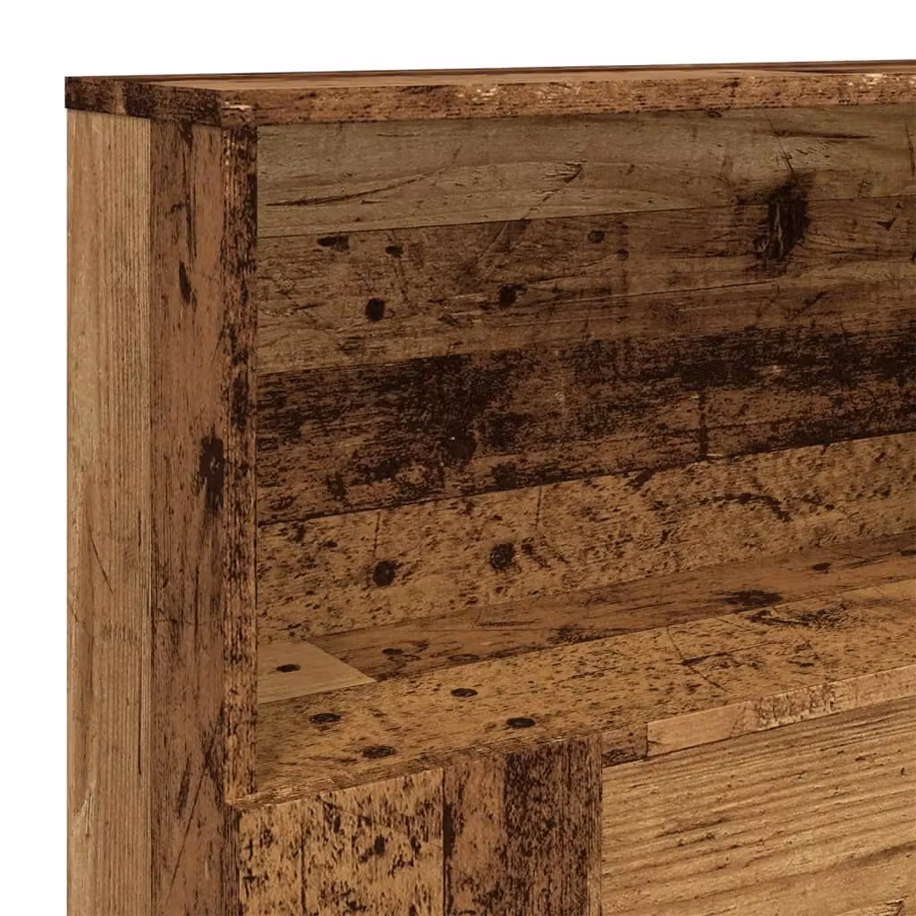 Berkfield Home Headboard Cabinet in Old Wood Brown, W/D/H: 180 x 19 x 103.5 cm – 5