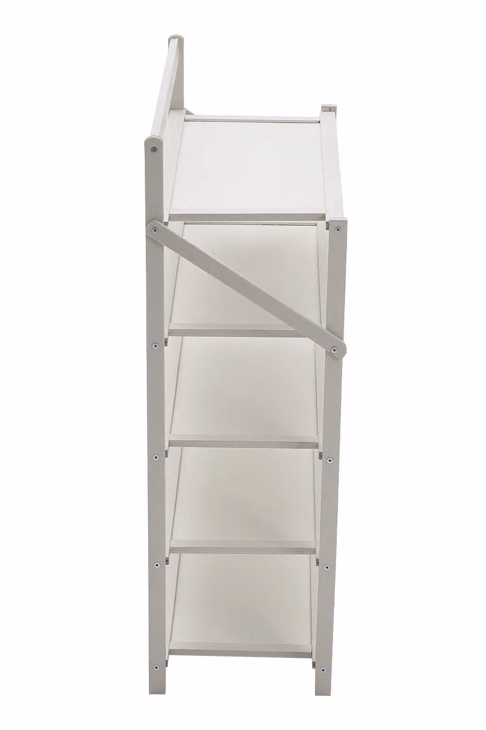 H&O Direct 5-Tier Foldable Bamboo Shoe Rack in White – 2