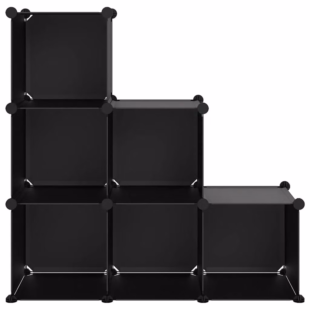 Berkfield 6-Cube Freestanding Home and Office Storage Organiser in Black – 3