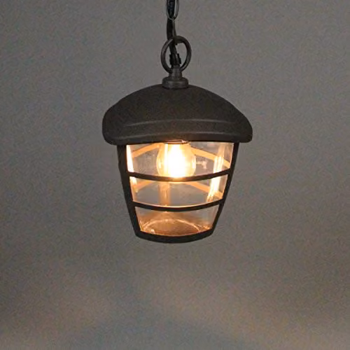 Luxform Brussells Industrial Lantern Hanging Chain Light in Anthracite and Black – 2