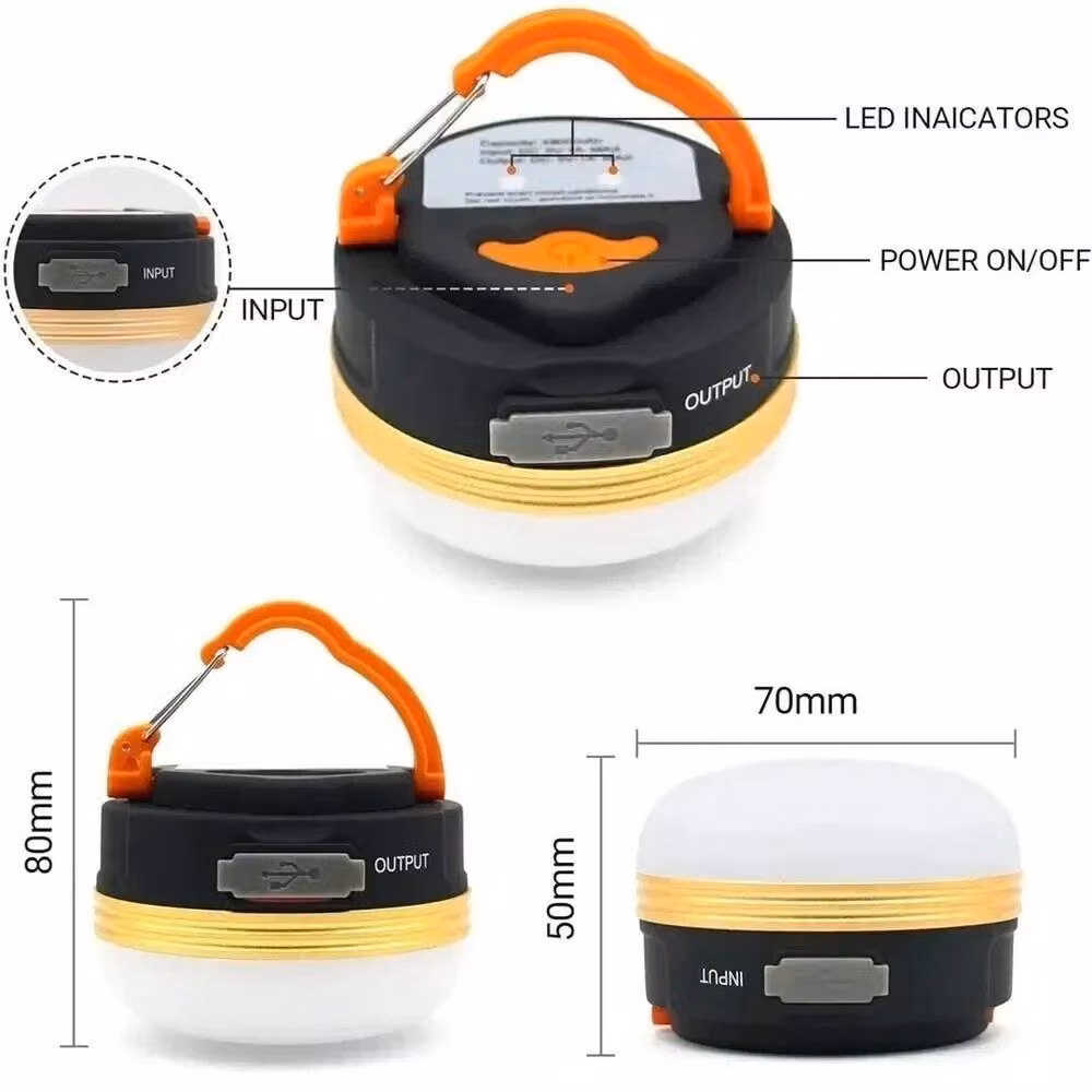 SPETLEK 2 Pack Dimmable USB Rechargeable LED Camping Globe Lights in White – 2