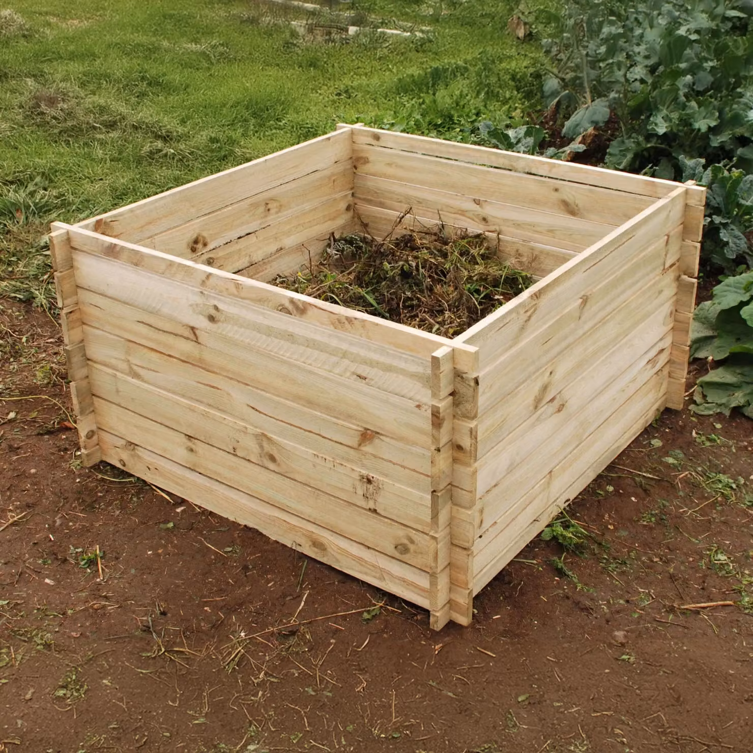 Primrose Large Natural Slatted Wooden Outdoor Composter in Brown, 893 Litres – 2