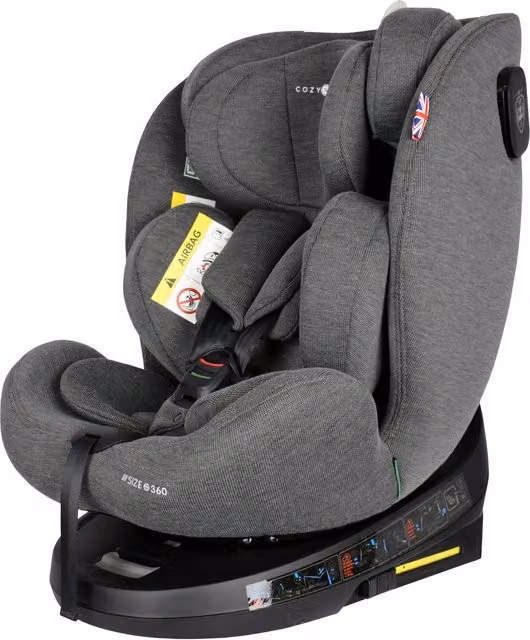Cozy N Safe Apollo i-Size Rotating Child Car Seat with Isofix, Grey